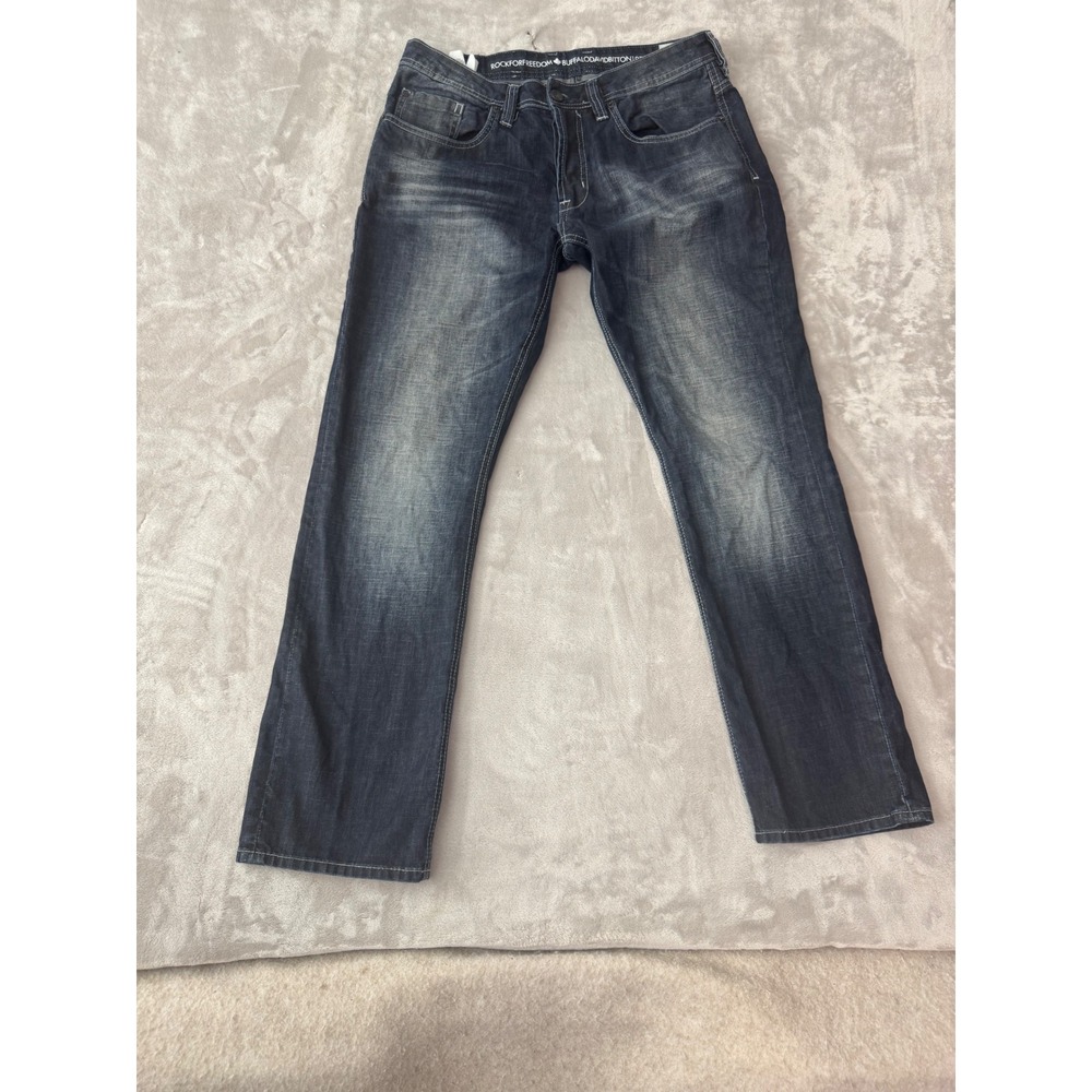 Buffalo David Bitton Evan Basic Slim Jeans 34x32 Dark Wash Rockforfreedom Blue